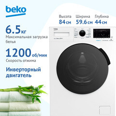 Стиральная машина Beko WSPE6H616W белая - фото 8