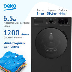 Стиральная машина Beko WSPE6H616A антрацит - фото 12