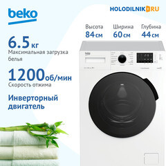 Стиральная машина Beko WSPE6H612W белая - фото 3