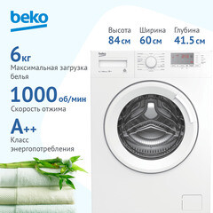 Стиральная машина Beko WRE6512BWW белая - фото 5