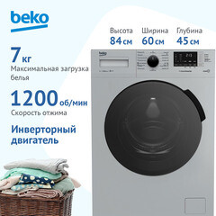 Стиральная машина Beko RSPE78612S серебристая - фото 11
