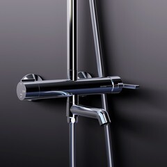 Душевая система Damixa Scandinavian Pure с верхним душем с лейкой с изливом хром (936740000) - фото 7