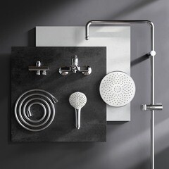 Душевая система AM.PM Gem с верхним душем с лейкой с изливом хром (F40890A14) - фото 5