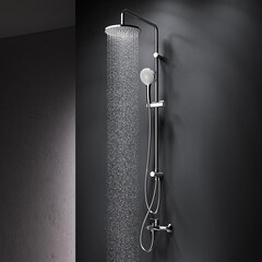 Душевая система AM.PM Gem с верхним душем с лейкой с изливом хром (F40890A14) - фото 3