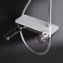 Душевая система AM.PM Like с верхним душем с лейкой с изливом хром (F0780700) - фото 9