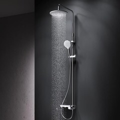 Душевая система AM.PM Like с верхним душем с лейкой с изливом хром (F0780700) - фото 3