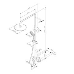 Душевая система AM.PM Sunny с верхним душем с лейкой с изливом хром (F0785C900) - фото 3