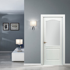 Дверь межкомнатная Палитра 800х2000 мм финишпленка белая со стеклом - фото 2