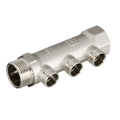 Изображение товара Коллектор Valtec 1 ВР(г) х 3 выхода 1/2 НР(ш) х 1 НР(ш) (VTc.500.N.0603)