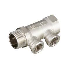 Изображение товара Коллектор Valtec 1 ВР(г) х 2 выхода 1/2 ВР(г) х 1 НР(ш) (VTc.550.N.0602)