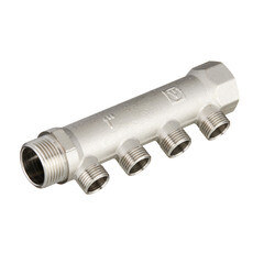 Изображение товара Коллектор Valtec 1 ВР(г) х 4 выхода 1/2 НР(ш) х 1 НР(ш) (VTc.500.N.0604)