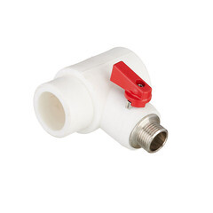 Изображение товара Тройник полипропиленовый Valtec 40 мм х 1/2 НР(ш) х 40 мм с шаровым краном на конус (VTp.781.0.04004)