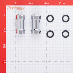 Соединитель прямой для полотенцесушителя Smart 3/4 ВР(г) х 3/4 ВР(г) хром (2 шт.) - фото 2