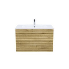 Комплект тумба с раковиной Iddis Bild 80 см подвесная дуб светлый (BIL80V0i95K) - фото 8