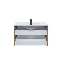 Комплект тумба с раковиной Iddis Bild 80 см подвесная дуб светлый (BIL80V0i95K) - фото 5