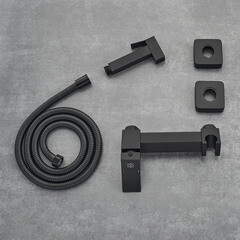 Смеситель с гигиеническим душем РМС черный (SUS129BL-6-2) - фото 3