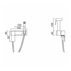 Смеситель с гигиеническим душем РМС черный (SUS129BL-6-2) - фото 2