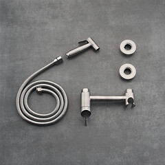 Смеситель с гигиеническим душем РМС сталь (SUS129-5-2) - фото 3