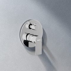 Душевая система Damixa Apollo встраиваемая с верхним душем с лейкой с изливом хром (947510000) - фото 8