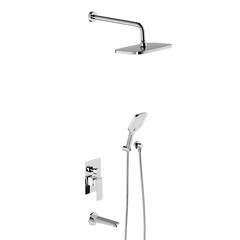 Душевая система Damixa Gala встраиваемая с верхним душем с лейкой с изливом хром (953510000)
