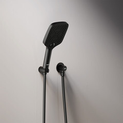 Душевая система Damixa Gala встраиваемая с верхним душем с лейкой с изливом черная (953510300) - фото 7