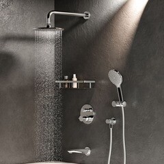 Душевая система AM.PM X-Joy встраиваемая с верхним душем с лейкой с изливом хром (FT85A3RH10) - фото 3