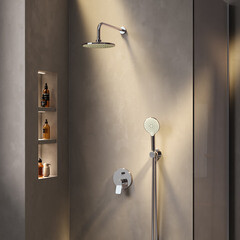 Душевая система AM.PM X-Joy встраиваемая с верхним душем с лейкой хром (FB85A1RH20) - фото 4