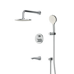 Душевая система AM.PM X-Joy встраиваемая с верхним душем с лейкой с изливом хром (FT85A3RH10)