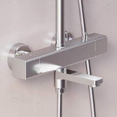 Душевая система Damixa Gala с верхним душем с лейкой с изливом хром (953810000) - фото 7