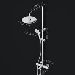 Душевая система AM.PM Like с верхним душем с лейкой с изливом хром (F0780564) - фото 4