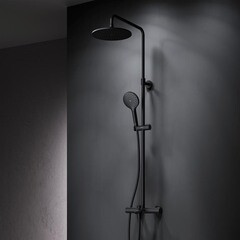 Душевая система AM.PM Like с верхним душем с лейкой с изливом черная (F0780522) - фото 11