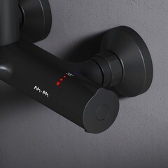 Душевая система AM.PM Like с верхним душем с лейкой с изливом черная (F0780522) - фото 9