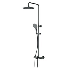 Душевая система AM.PM Like с верхним душем с лейкой с изливом черная (F0780522)