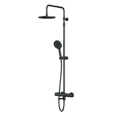 Душевая система AM.PM X-Joy с верхним душем с лейкой с изливом черная (F0785A522)