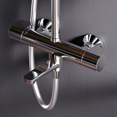 Душевая система AM.PM X-Joy с верхним душем с лейкой с изливом хром (F0785A500) - фото 9