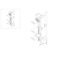 Душевой комплект AM.PM Like с лейкой со стойкой хром (F0180064) - фото 2