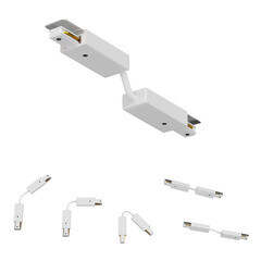 Коннектор для однофазного шинопровода гибкий Arte Lamp Track белый (A150233) - фото 3