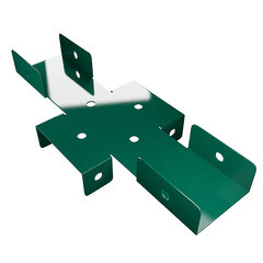 Кронштейн для столба заборного 60х60 мм зеленый RAL 6005 - фото 2