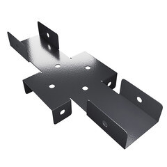 Кронштейн для столба заборного 60х60 мм графитовый серый RAL 7024 - фото 2