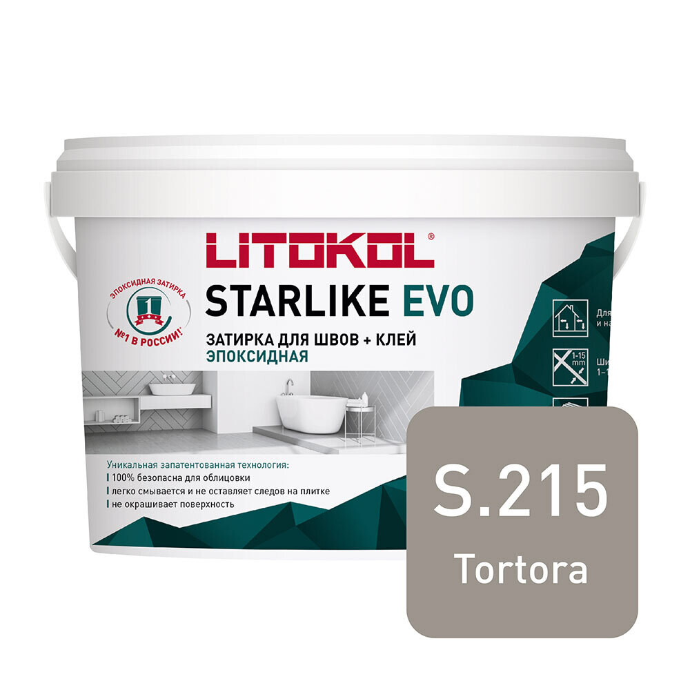 фото Затирка эпоксидная litokol starlike evo s.215 тортора 1 кг