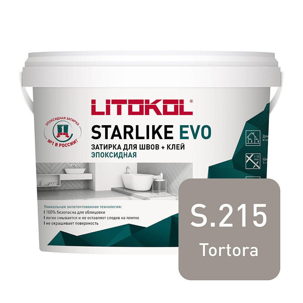 фото Затирка эпоксидная litokol starlike evo s.215 тортора 5 кг