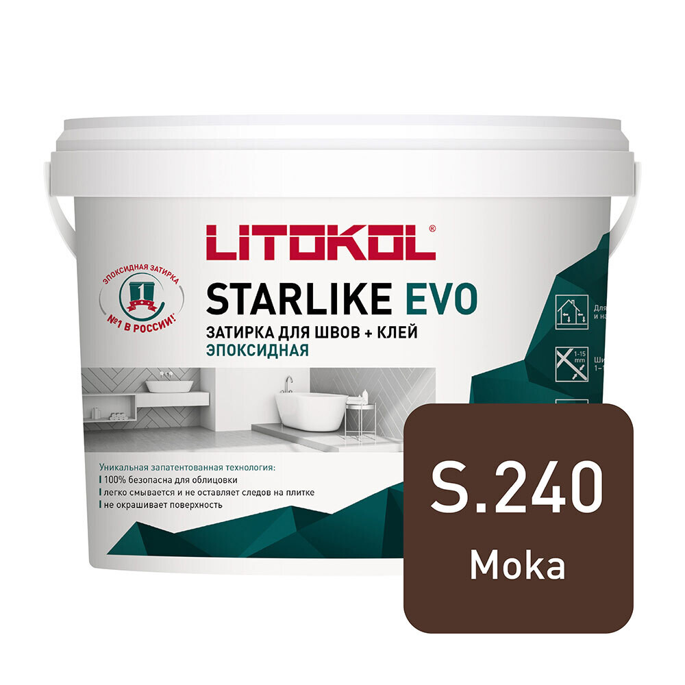 фото Затирка эпоксидная litokol starlike evo s.240 мокка 5 кг