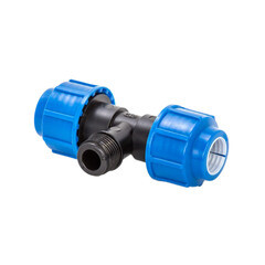 Изображение товара Тройник ПНД Lammin компрессионный переходной 20х20х3/4 НР(ш)