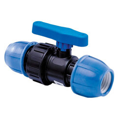 Изображение товара Кран шаровой ПНД Lammin компрессионный 40х40 мм