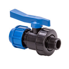 Изображение товара Кран шаровой ПНД Lammin компрессионный переходной 32х1 НР(ш)