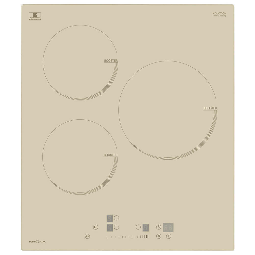 

Варочная панель индукционная Krona Vento 45 3 конфорки слоновая кость
