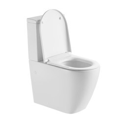 Унитаз-компакт Corsa Deco CX Tornado безободковый с универсальным выпуском с сиденьем дюропласт микролифт белый (TPCX630ST) - фото 16