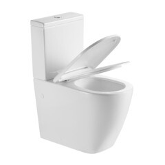 Унитаз-компакт Corsa Deco CX Tornado безободковый с универсальным выпуском с сиденьем дюропласт микролифт белый (TPCX630ST) - фото 15