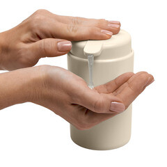 Дозатор для мыла Ambient Flux настольный пластик бежевый (AFX035ABSBG) - фото 3