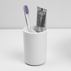 Стакан для ванной Ambient Flux настольный двойной пластик белый (AFX036ABSWT) - фото 3